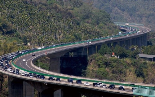 　台湾高速公路示意图(台湾《联合报》资料图)